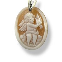 Pendant Mandile 1922 Woman Cammei  in Silver Conchiglia 2MCICM176